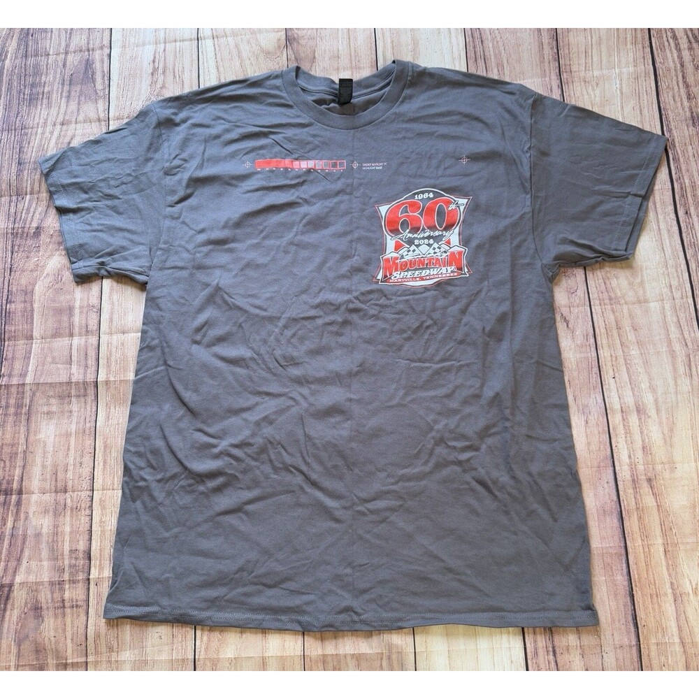 Mountain Speedway Maryville Tennesse 60th Anniversary T Shirt 2024 Size XL Gray